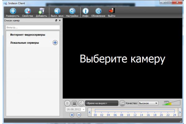 Настройки веб-интерфейса камеры видеонаблюдения