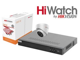 Комплект оборудования на 1 ip камеру HiWatch