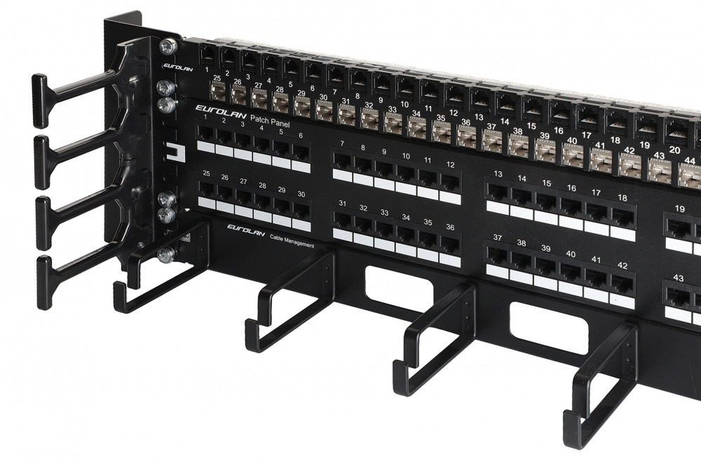 27b u5 24bl. Eurolan коммутационная панель 19. Eurolan коммутационная панель 19 1u. Коммутационная панель 19” наборная, UTP, 1u, 48 портов, черный 27b-00-48bl. Горизонтальный организатор 19", 2u 25b-2u-02bl.